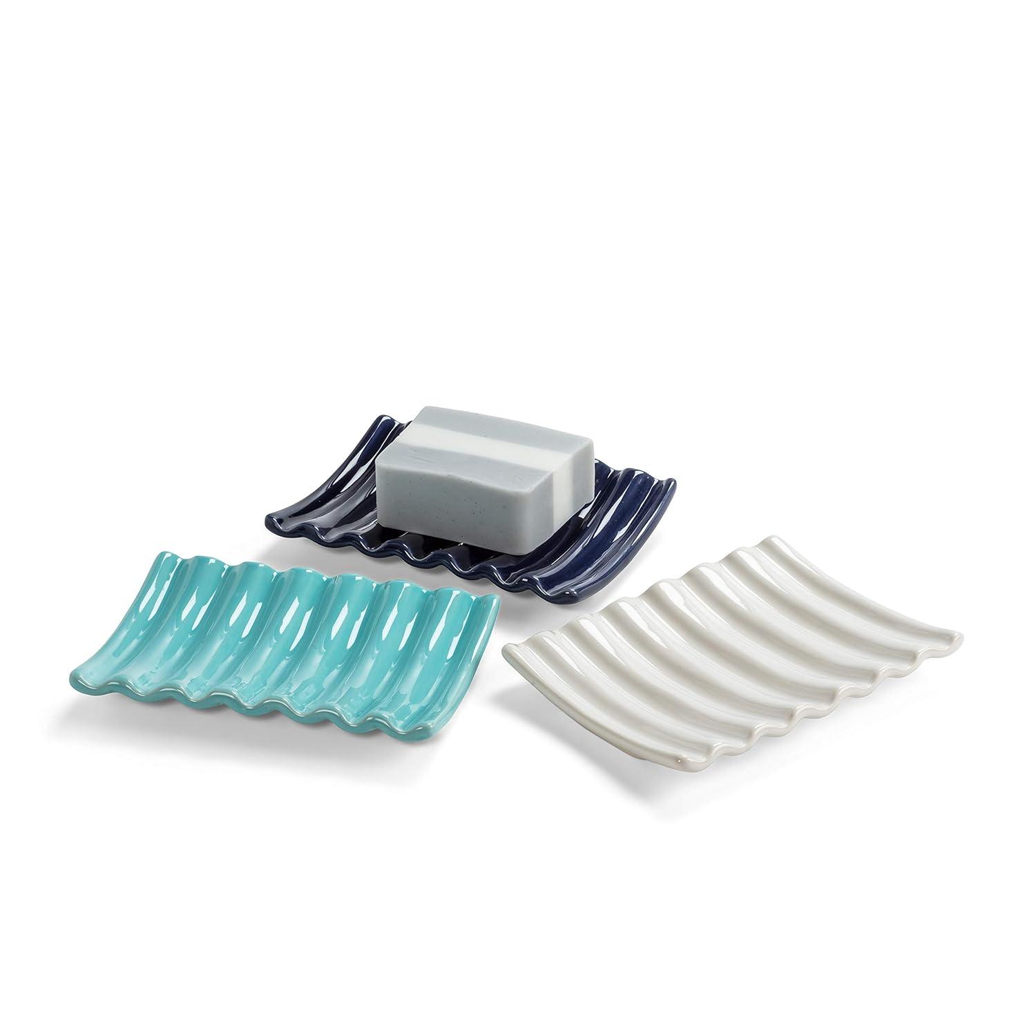 Abbott Collection 27 Ridged Soap Dish-Wht-5" L, 5.25 inches L, White