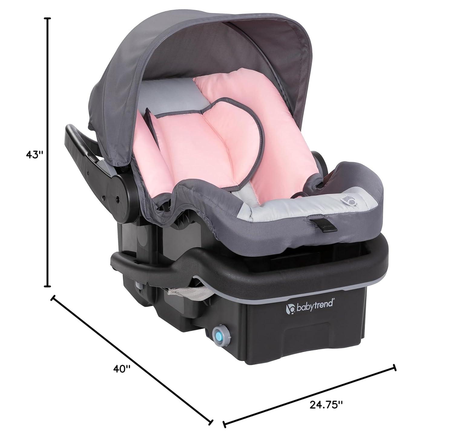 Baby Trend Passport Switch Modular Travel System with EZ-Lift PLUS Infant Car Seat - Dash Pink
