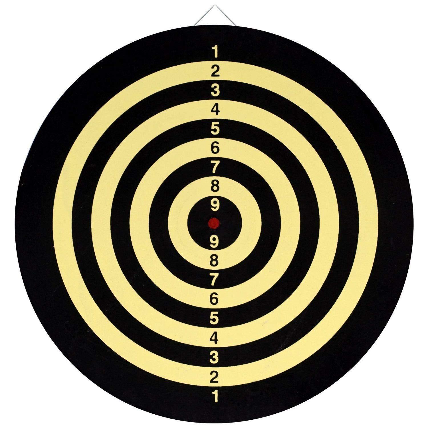 Dartboard Game Set Double Sided Dartboard 16.5"Includes 6 Brass Tipped Darts