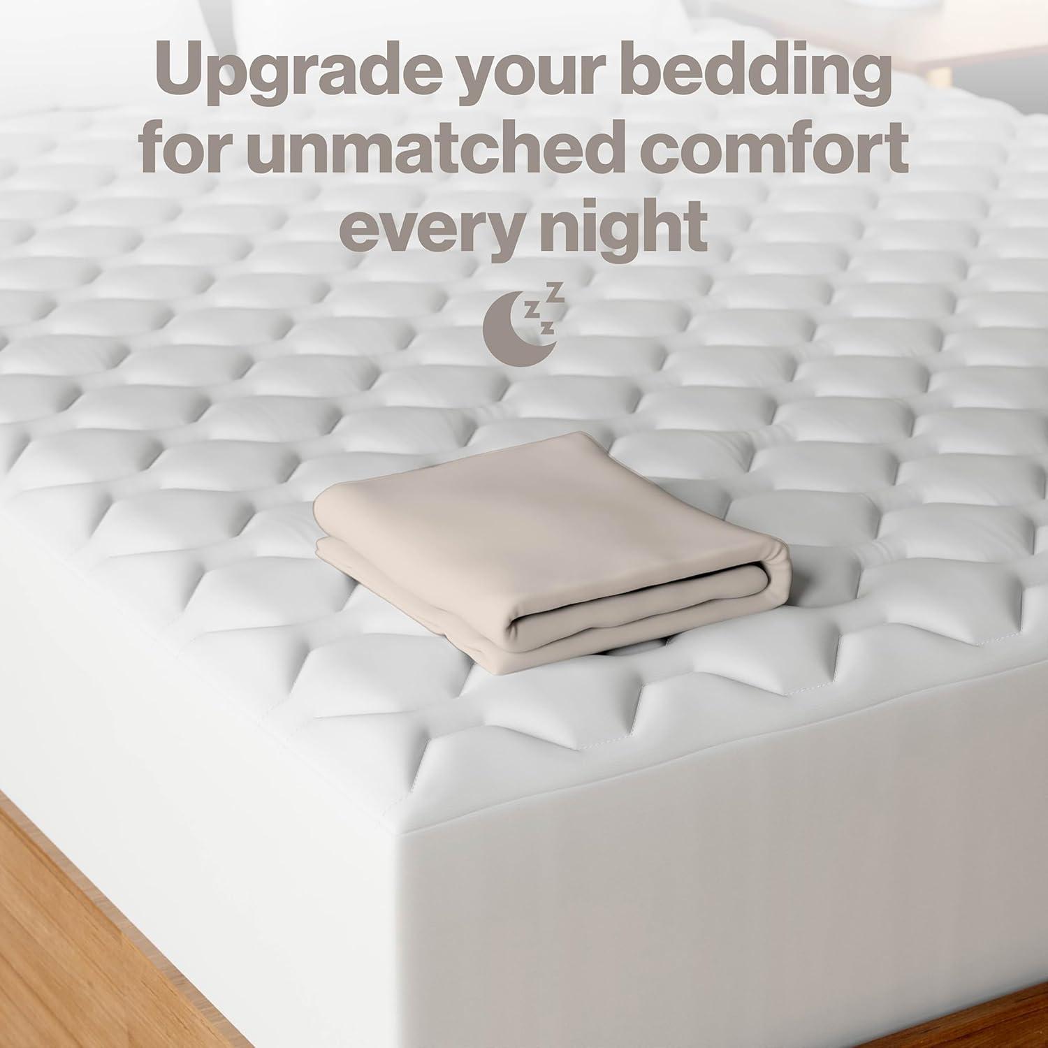 Superity Linen Twin XL Fitted Sheet - 100% Premium Cotton - 200 Thread Count - Beige