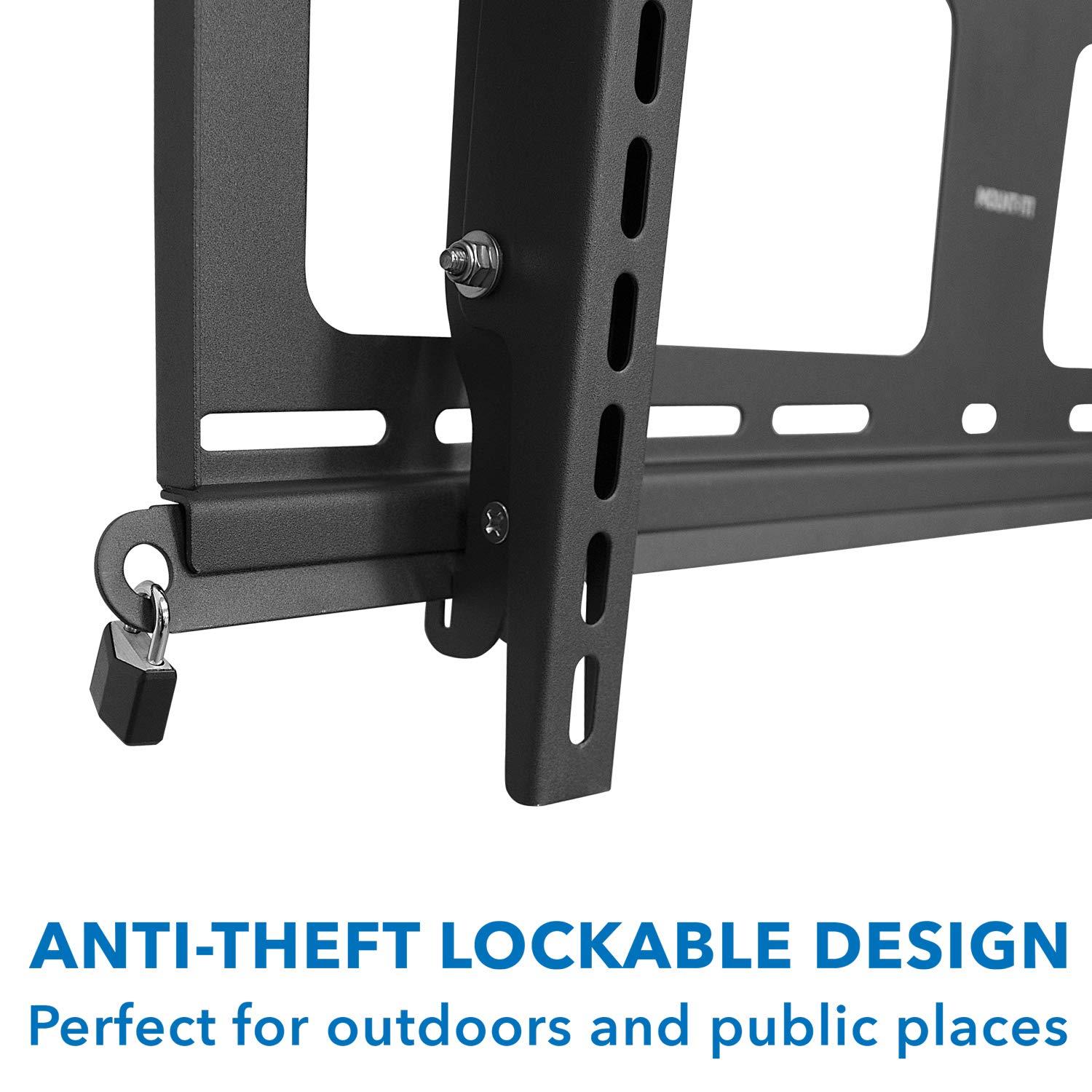 Mount-it Mount-It Weatherproof TV Wall Mount | Lockable & Tilting 2.1 Low Profile Fits 37 - 80 In. Tvs