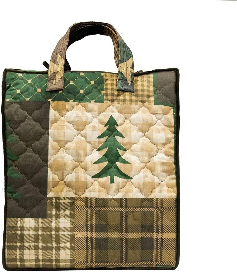 Green Forest Lodge-Themed Reversible Microfiber Quilt Set with Shams