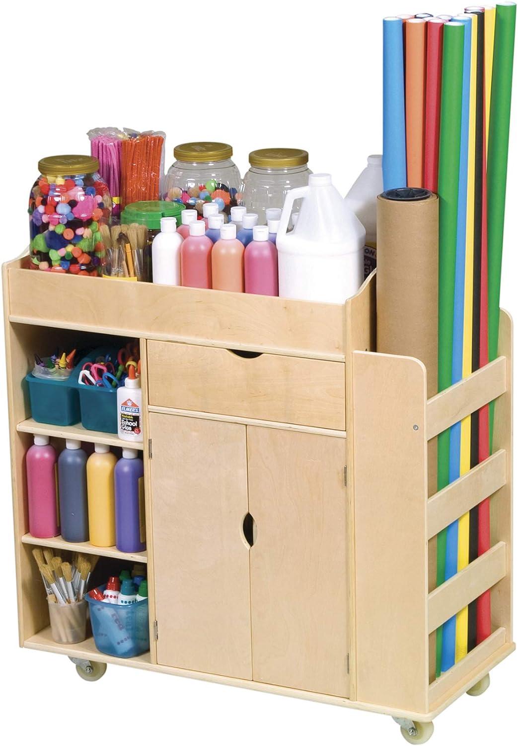 Art Equipment Teaching Cart with Casters