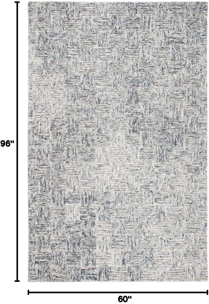 Micro-Loop MLP976 Hand Tufted Indoor Area Rug - Grey - 5'x8'- Safavieh
