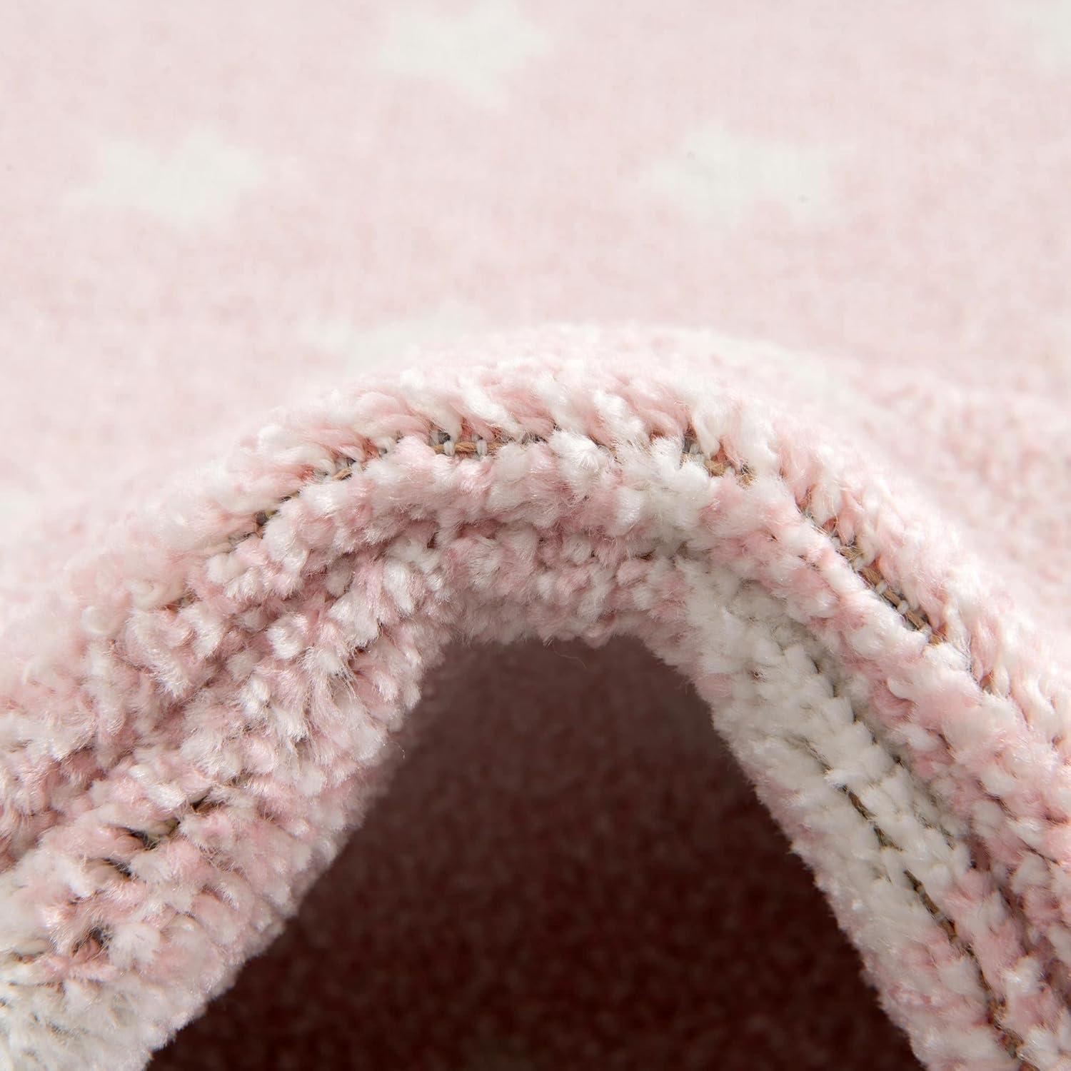 Whimsy Stars Baby Pink/Ivory Kid Rug
