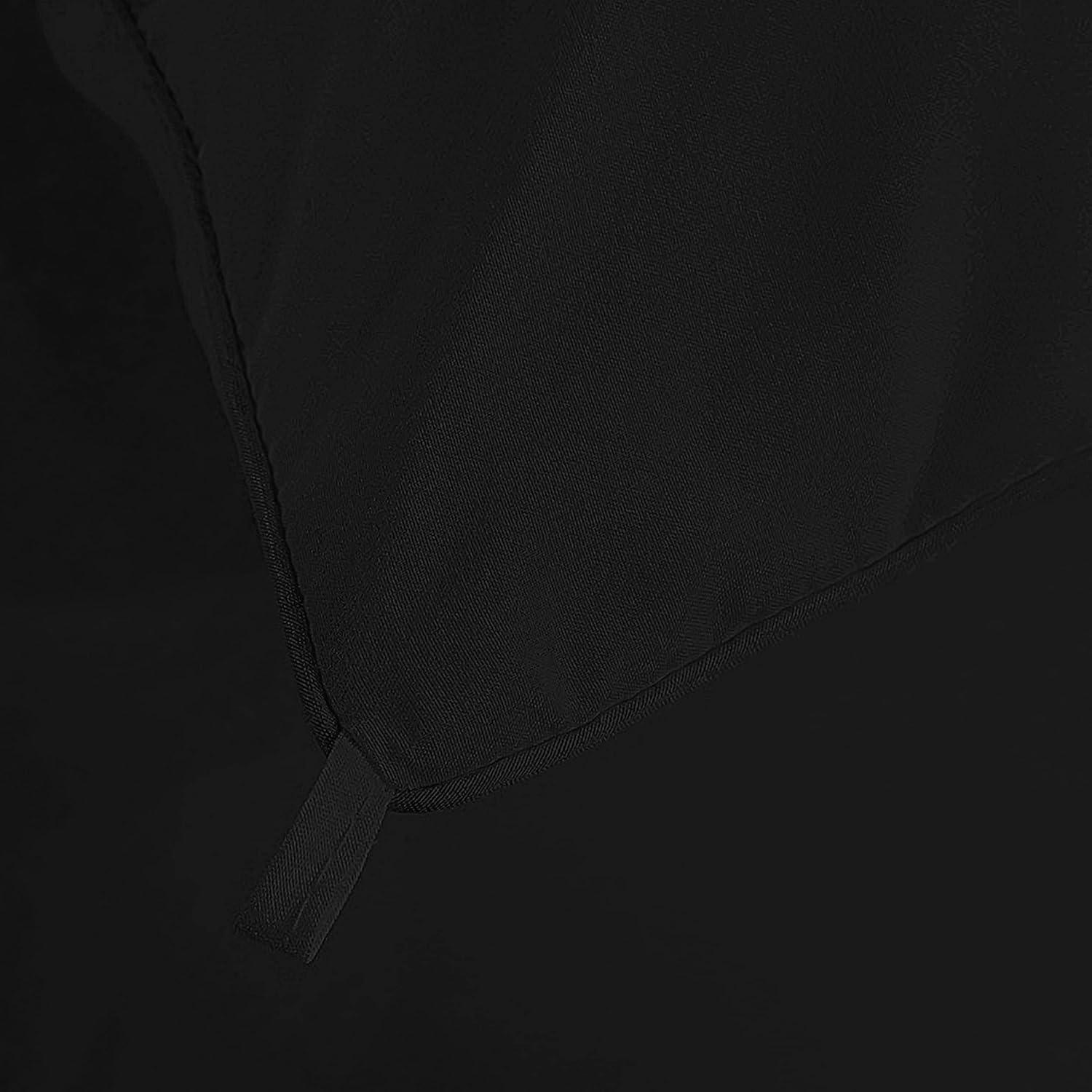 Utopia Bedding Comforters King Size, All Season Duvet Insert, Down Alternative Box Stitched Bed Comforter with Corner Tabs, Machine Washable (Black)