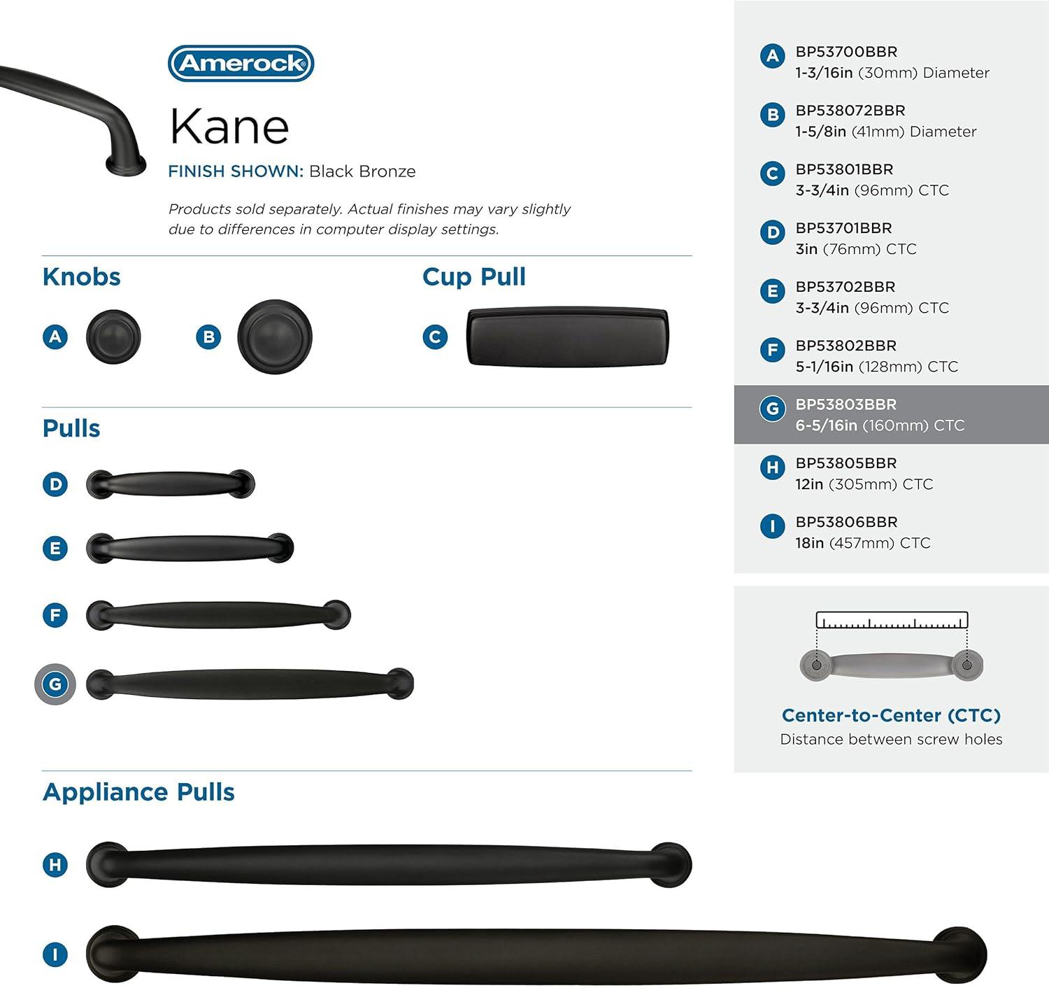 Kane 6 5/16" Center to Center Bar Pull