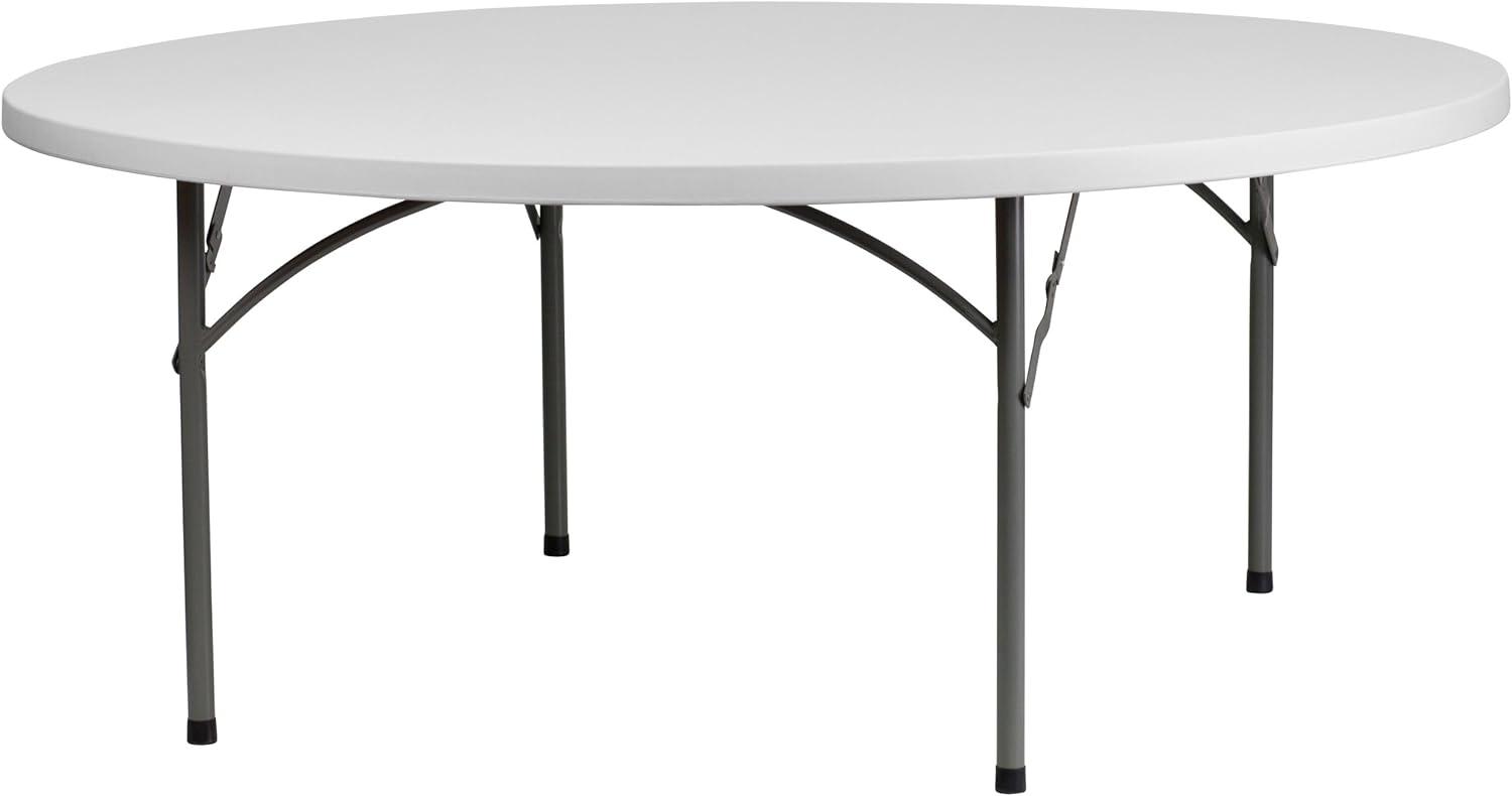 Flash Furniture Kathryn 6' Round All-Occasion Plastic Folding Event Table, White