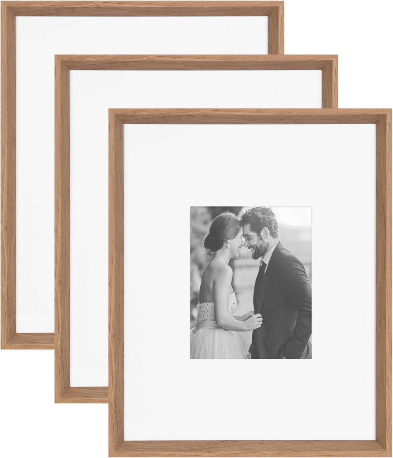 Kate & Laurel All Things Decor (Set of 3) 16"x20" Matted to 8"x10" Calter Modern Wall Picture Frames