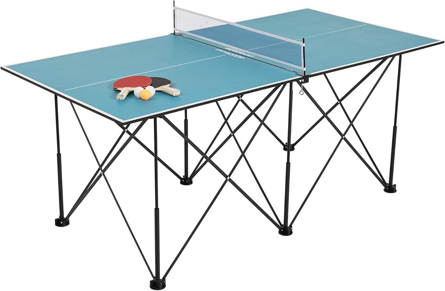 Ping-Pong Pop up Foldable Indoor Table Tennis Table with Paddles and Balls (19mm Thick)