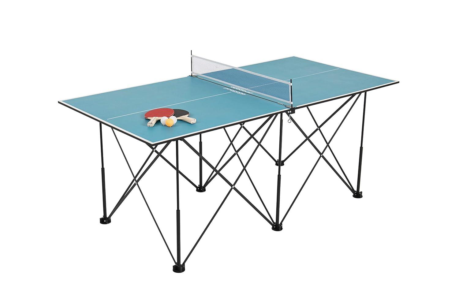 Ping-Pong Pop up Foldable Indoor Table Tennis Table with Paddles and Balls (19mm Thick)
