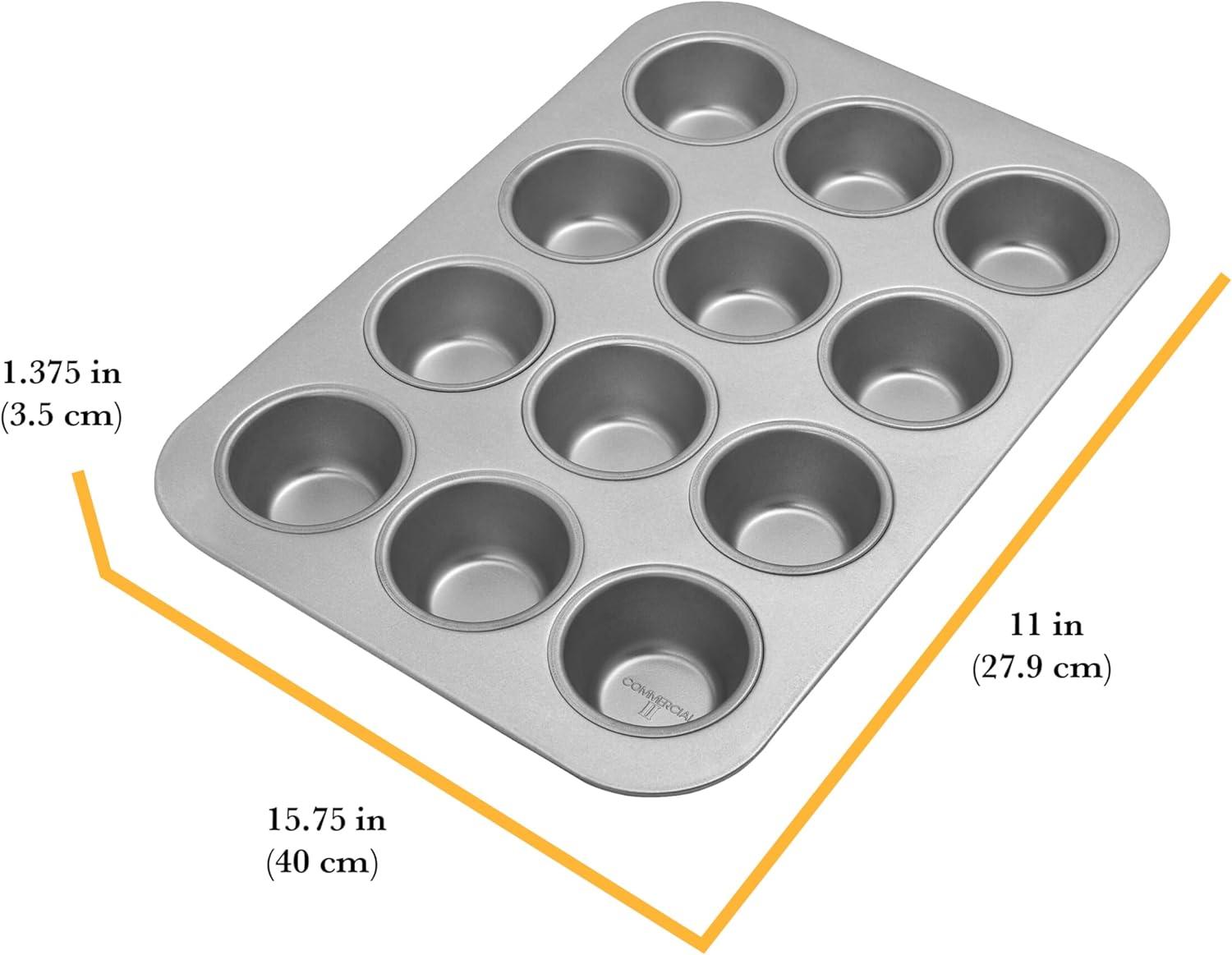 Commercial Ii Traditional Uncoated 12-Cup Muffin/Cupcake Pan