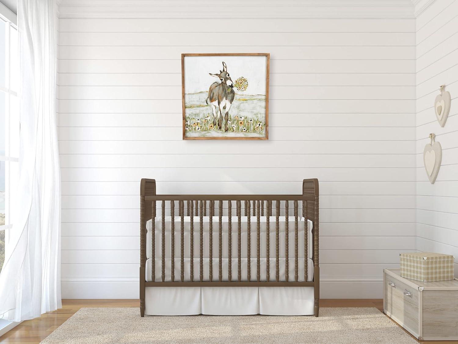 Creative Co-Op Donkey Wall Décor in Wood Frame