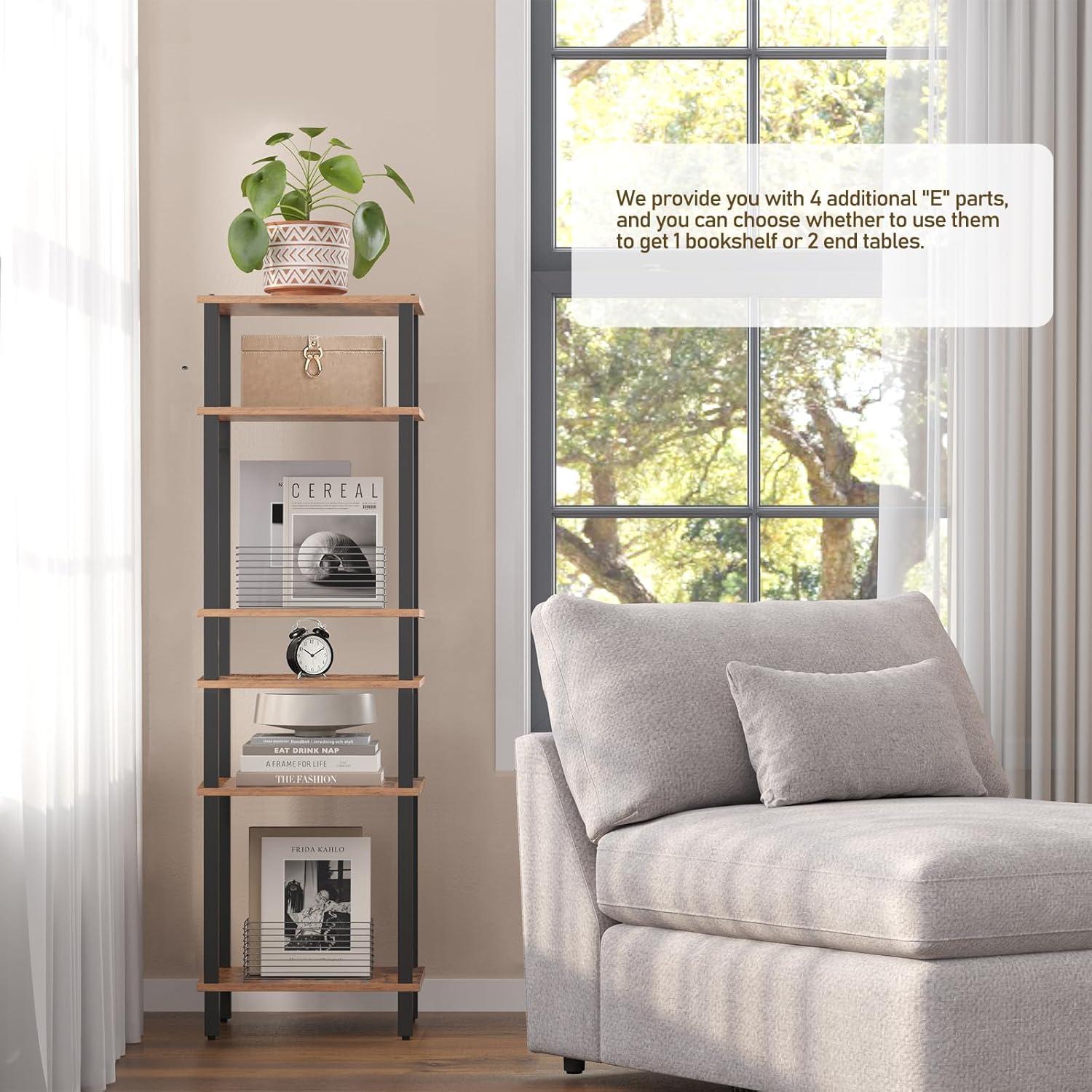 End Table, Set of 2, Side Table, Nightstand, 2-Tier Storage Shelf, Sofa Table for Small Space, Living Room, Bed Room TB01BB035