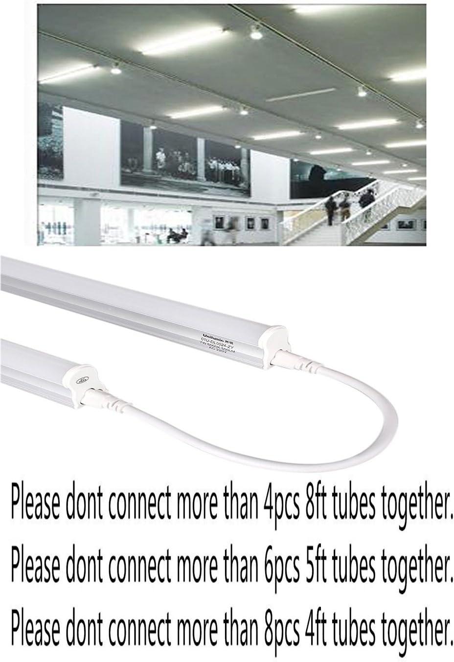 10ft White PVC LED Lamp Connecting Wire with Clips