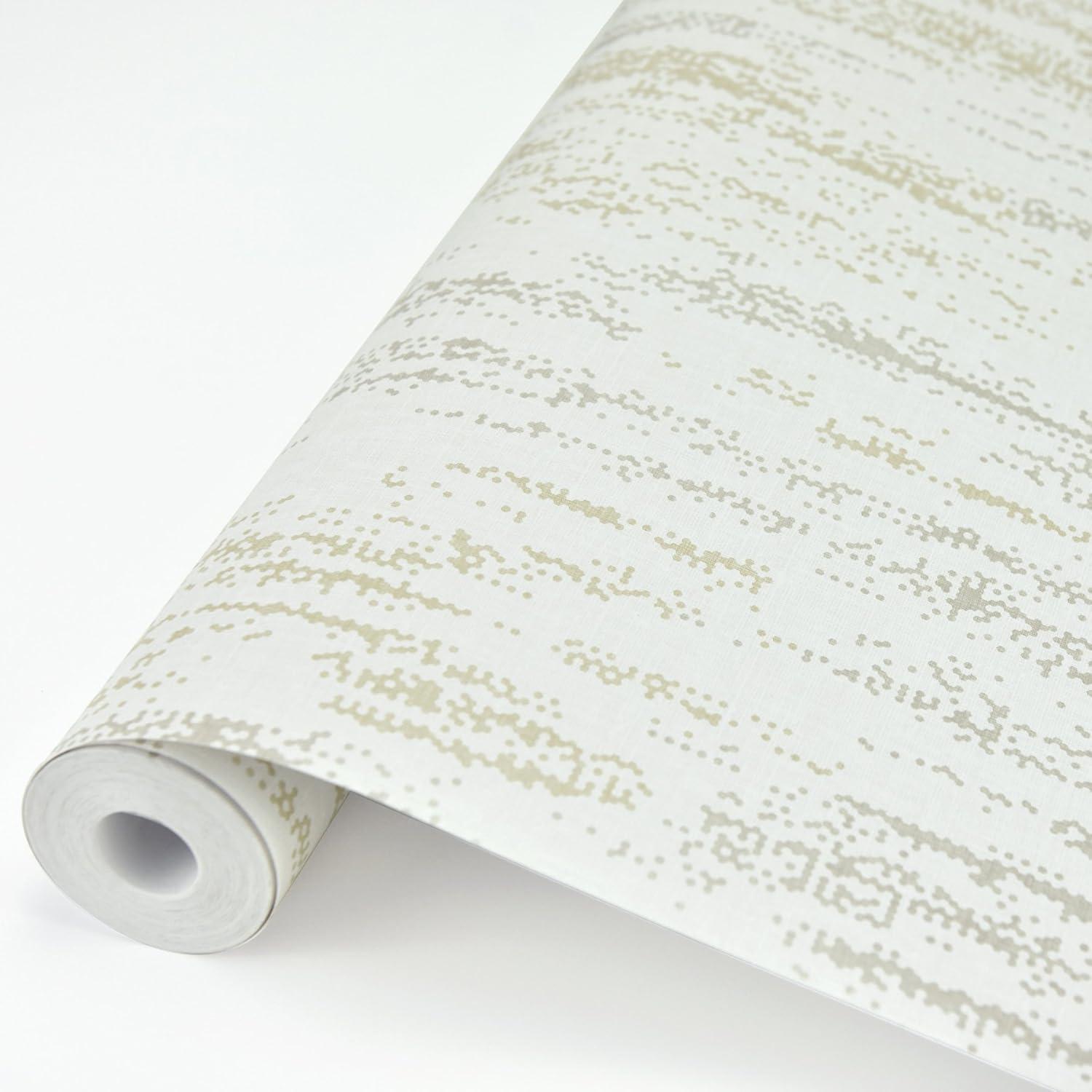 Wisp Gold and Taupe Non-Woven Removable Wallpaper