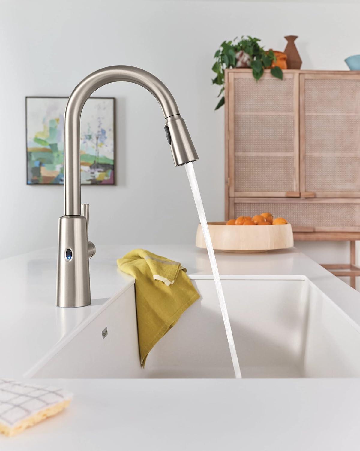 Stainless Steel Touchless Pull Down Kitchen Faucet with Spray