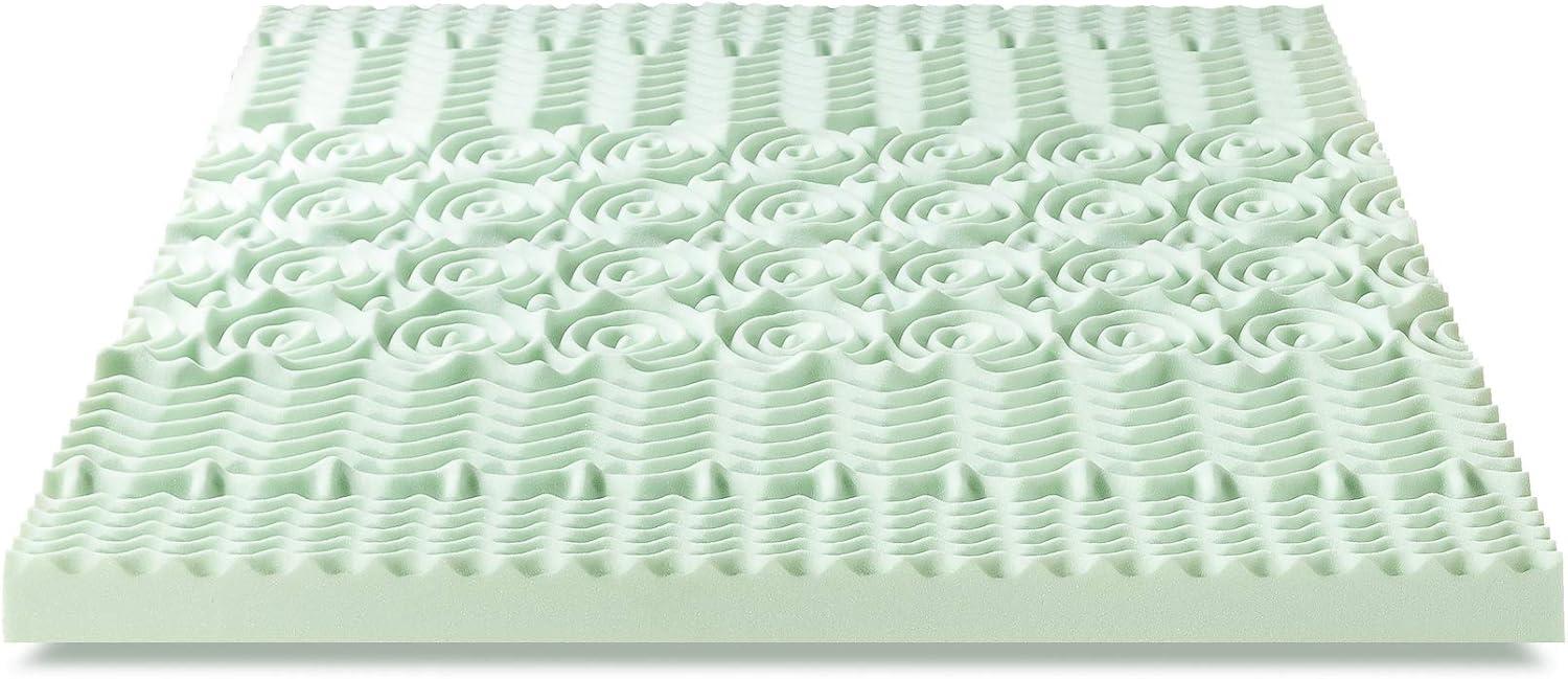 Twin Green Tea Infused 4-Inch Memory Foam Mattress Topper