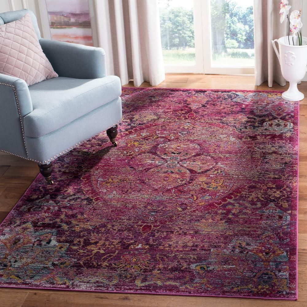 Crystal CRS512 Power Loomed Area Rug - Fuchsia/Purple - 5'x8' - Safavieh.