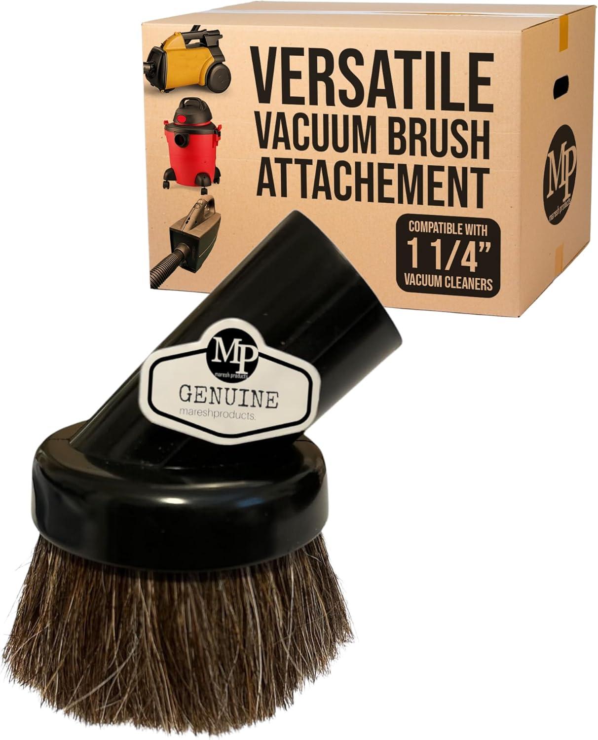 Soft Touch Fluffy Dust Brush Fits Residential and Vacuum Cleaners with 1 1/4 Inch Hose Compatible with Hoover, Eureka, Kirby, Shop Vac, Central Vac Systems, Oreck, Sanitaire, Vacuflow, Euroclean,