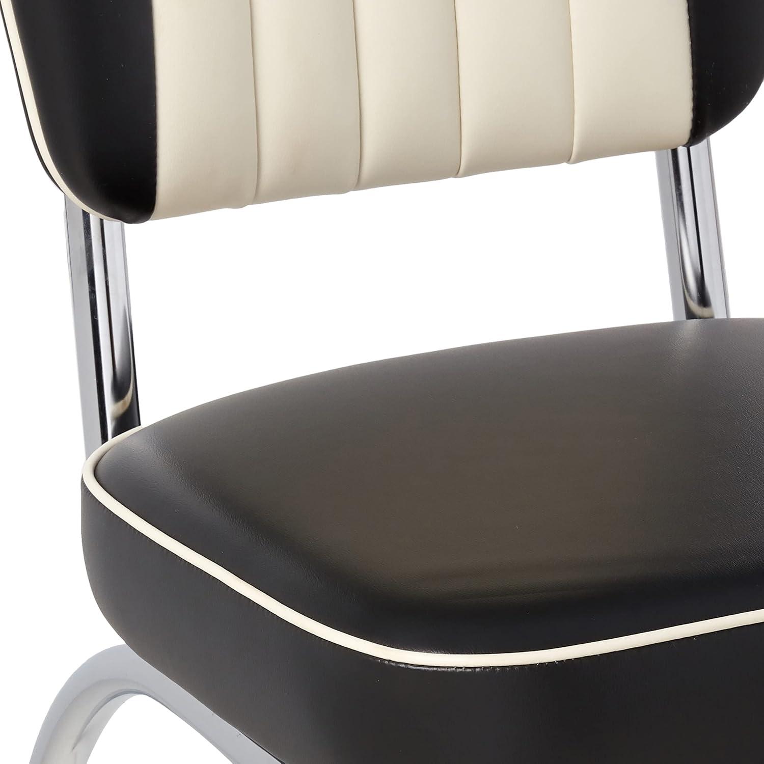 Richardson Seating Retro Home Upholstered Channel Back Dining Chair