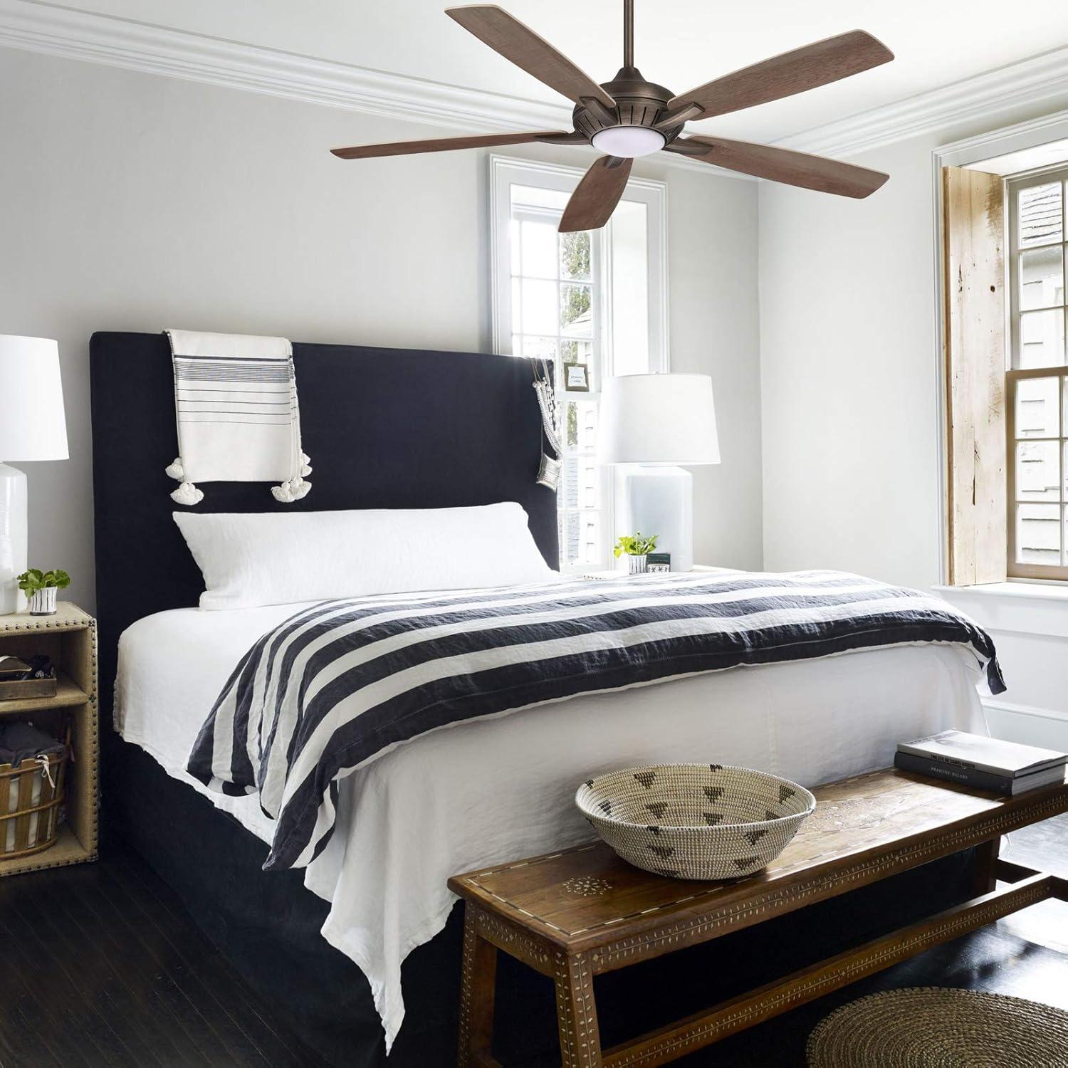 60" Minka Aire Modern Indoor Ceiling Fan with LED Light Remote Control Heirloom Bronze for Living Room Bedroom Family Dining Home