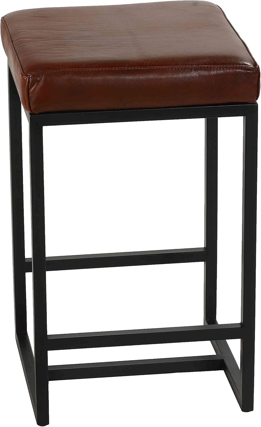 Beija Upholstered Counter Stool with Metal Frame