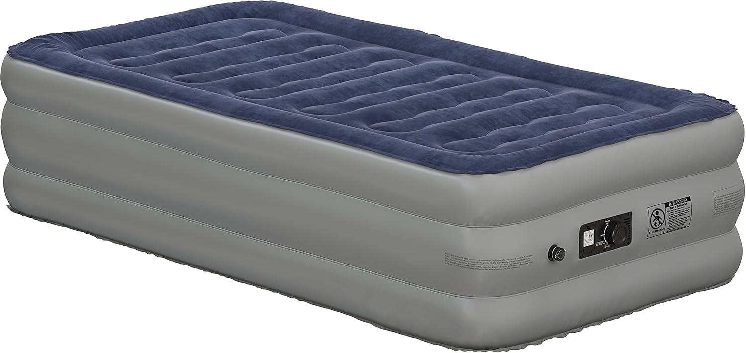 Flash Furniture 18 inch Air Mattress with ETL Certified Internal Electric Pump and Carrying Case - Twin