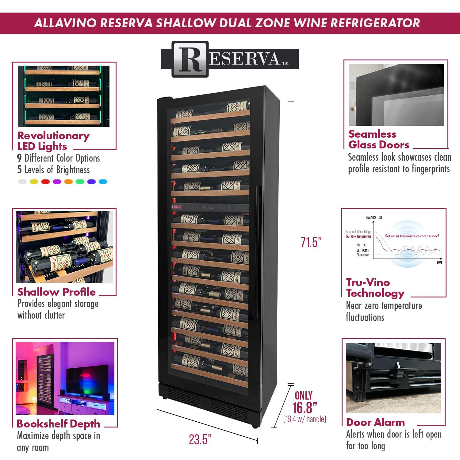 Allavino Allavino Dual Zone 23.5'' Freestanding 67 Bottle Wine Refrigerator