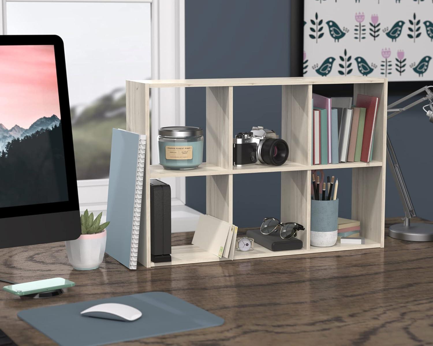 Mini 6-Cube Desktop or Wall Mounted Bookcase