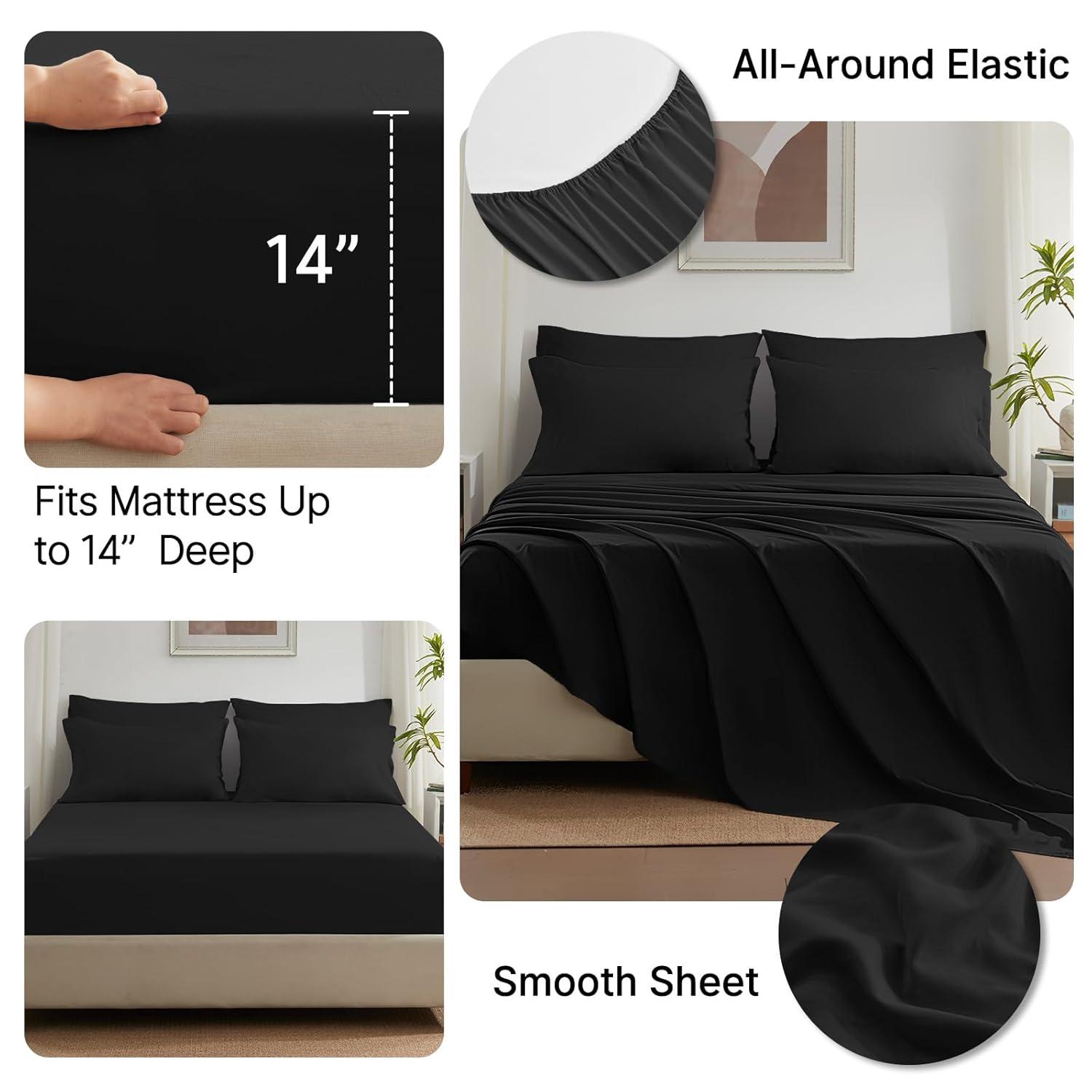 Sweet Home Collection All Season Bed-in-A-Bag 5pc/7pc Solid Color Comforter & Sheet Set Ultra Soft Bedding by Sweet Home Collection