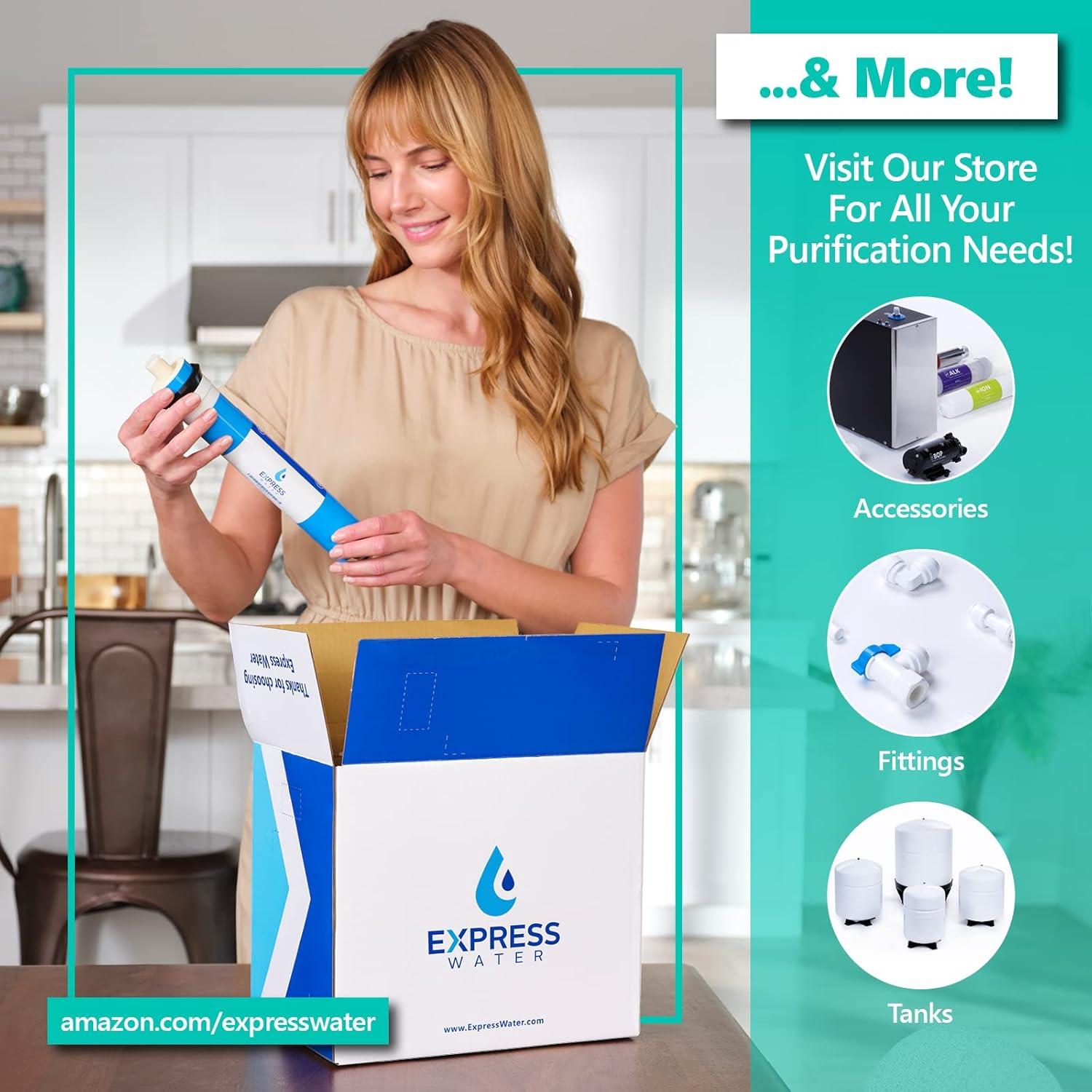 Modern Water Filter Faucet - Brushed Copper Faucet - 100% Lead-Free Drinking Water Faucet - Compatible with Reverse Osmosis Water Filtration Systems