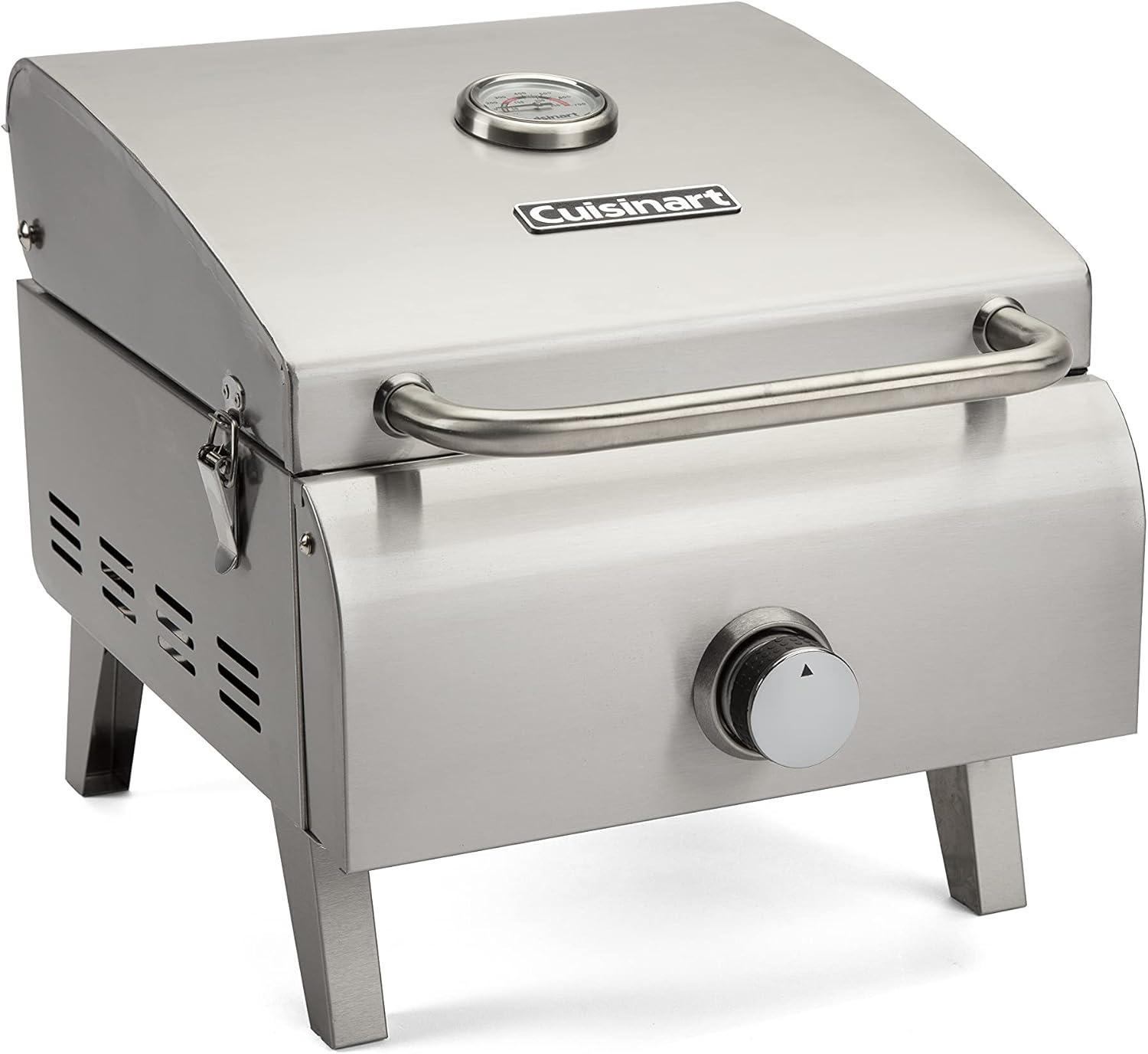 Cuisinart 1 Burner Silver Propane Portable Gas Grill