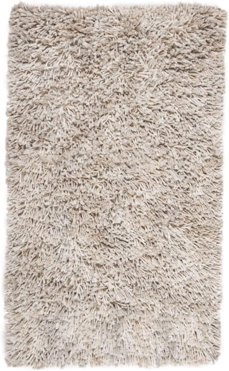 Rio Shag SG960 Hand Loomed Indoor Accent Rug - Beige/Ivory - 3'x5' - Safavieh