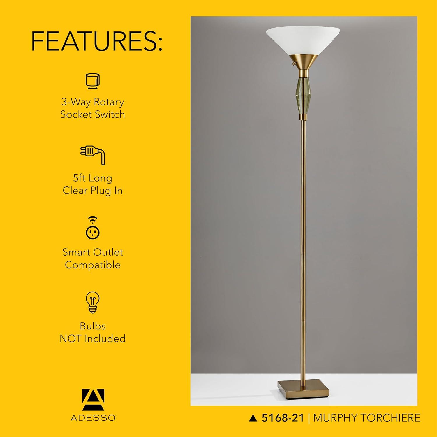 Clyde Torchiere Floor Lamp (71")