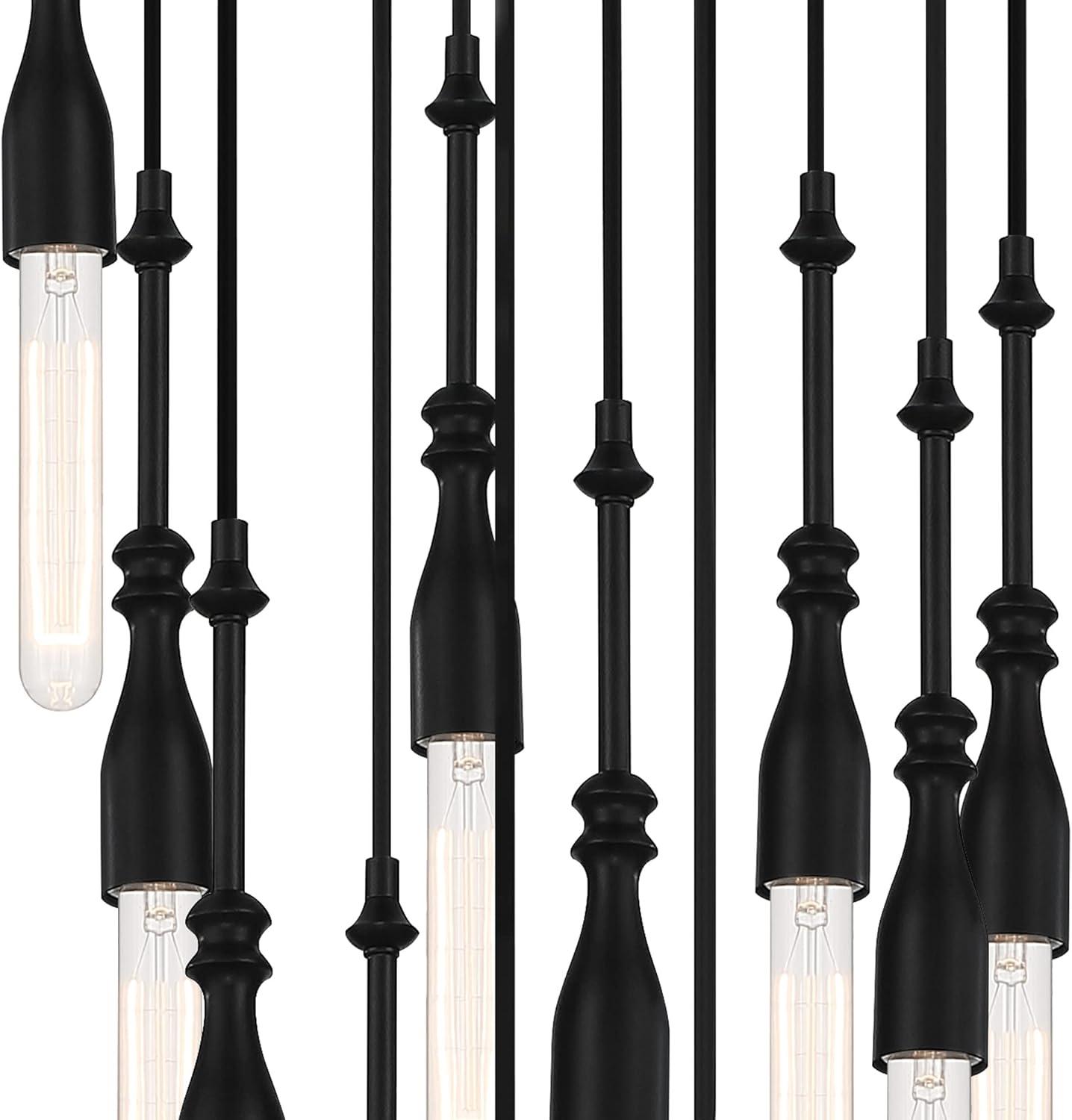 Louise Old Satin Brass 11-Light Ornamental Chandelier