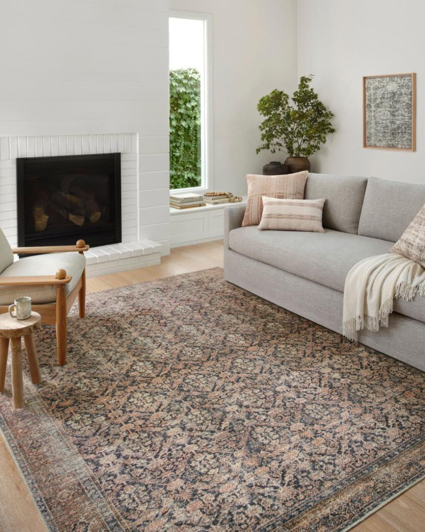 Billie Oriental Ink / Salmon Area Rug