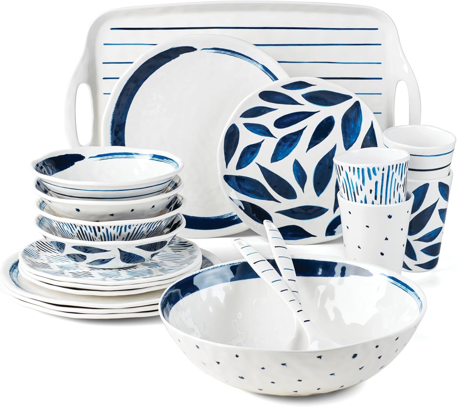 Lenox Blue Bay Melamine 20-Piece Dinnerware Set