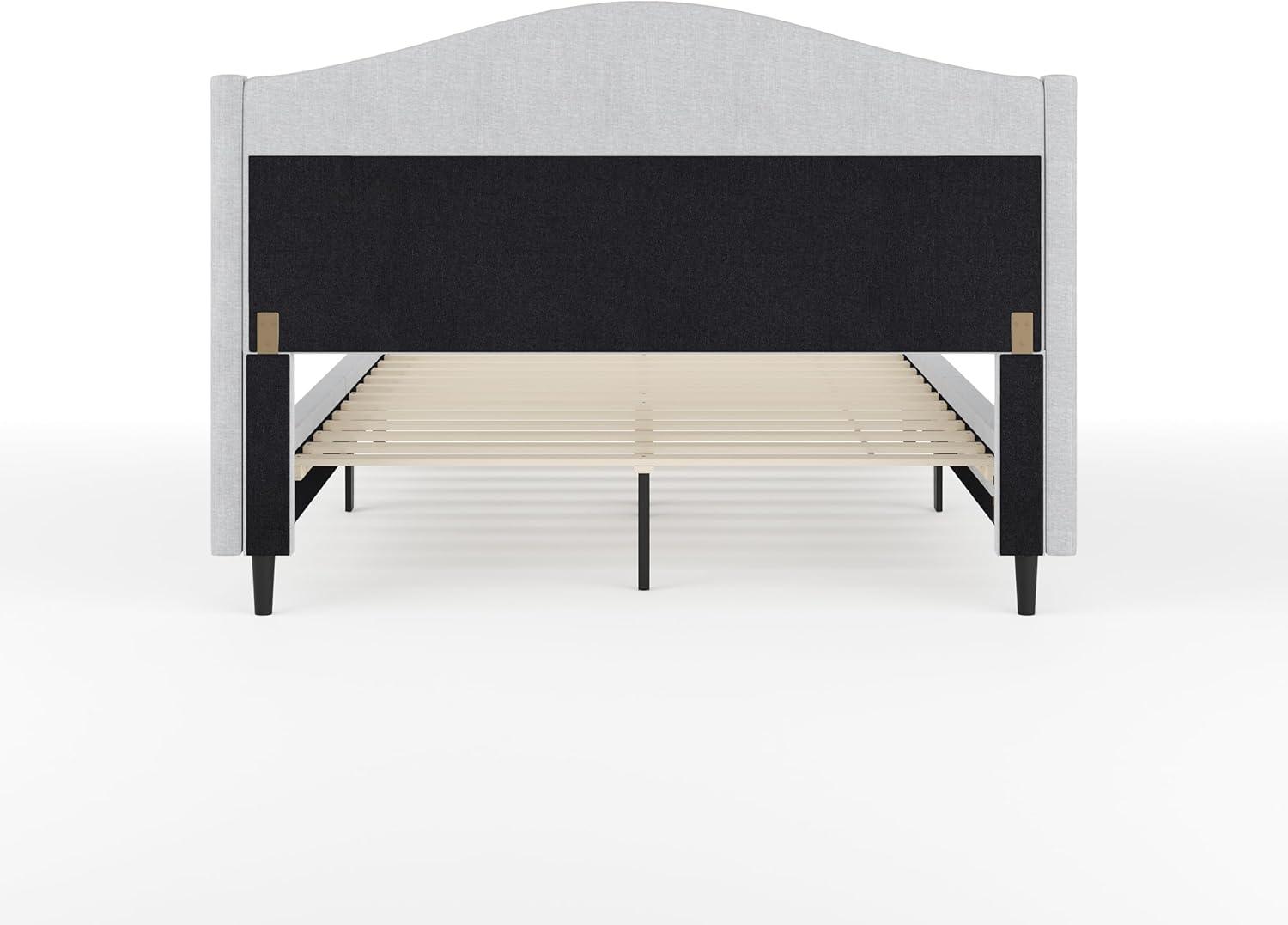 Martha Stewart Martha Stewart Amelia Upholstered Platform Bed With Curved Headboard