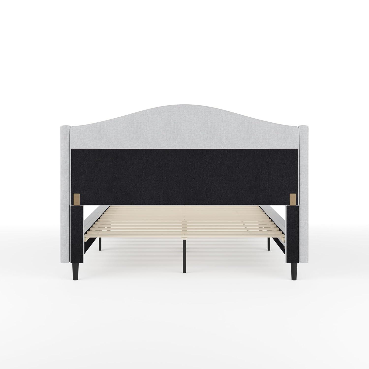 Martha Stewart Martha Stewart Amelia Upholstered Platform Bed With Curved Headboard