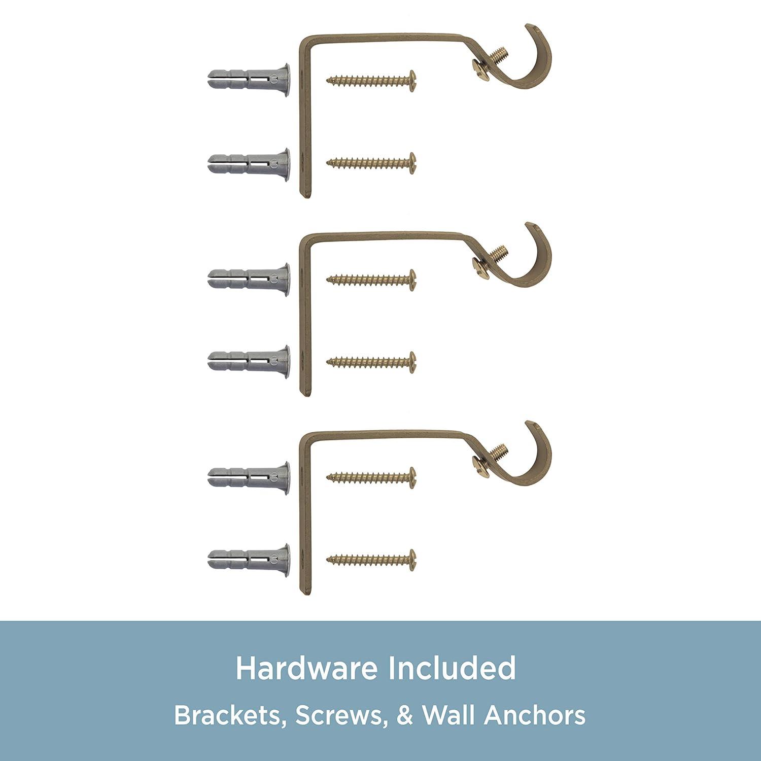 Kenney Kingstown Metal Adjustable 0.5" Single Curtain Rod