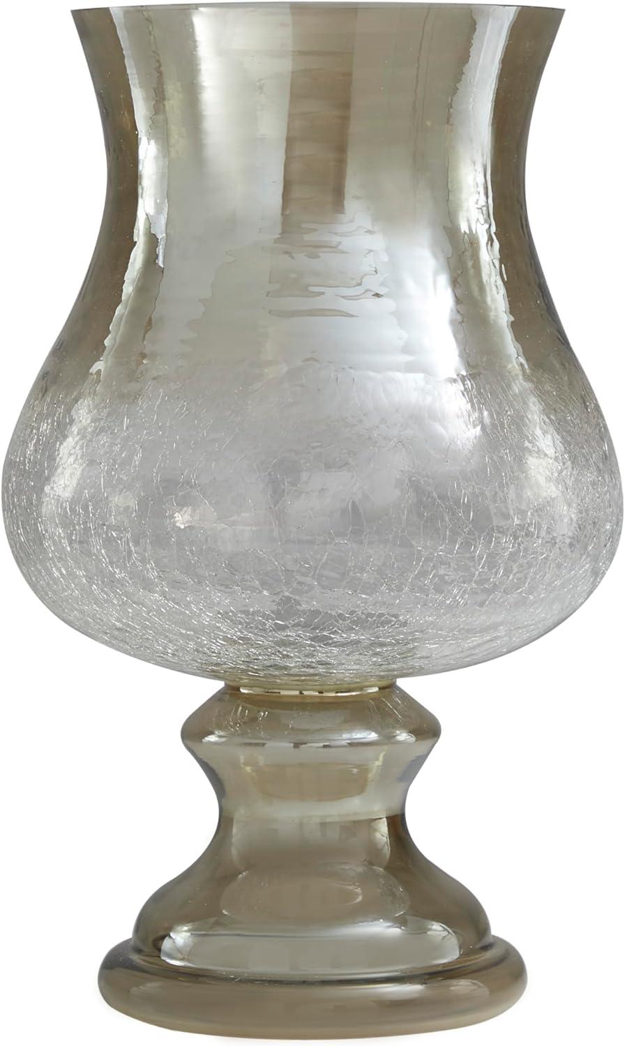 Gold Glass Traditional Hurricane Candle Lantern