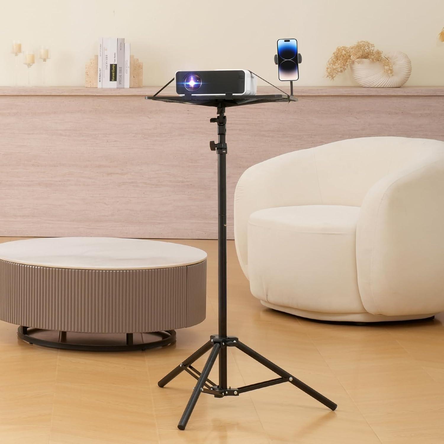 Rebrilliant Projector Stand Laptop Stand Tripod Adjustable Height from 26.97 to 63 in