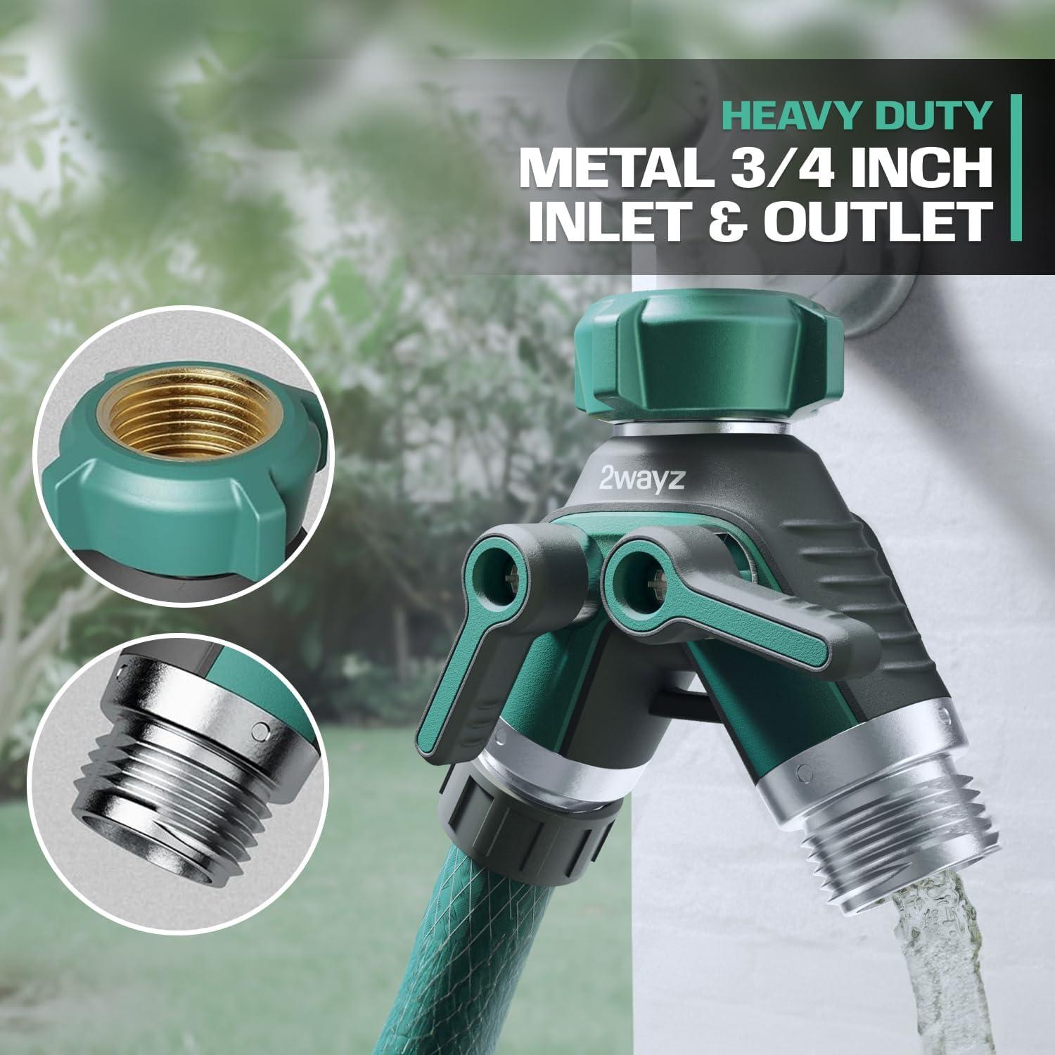 2WAYZ Dual Outlet Water Hose Splitter - 360° Rotation