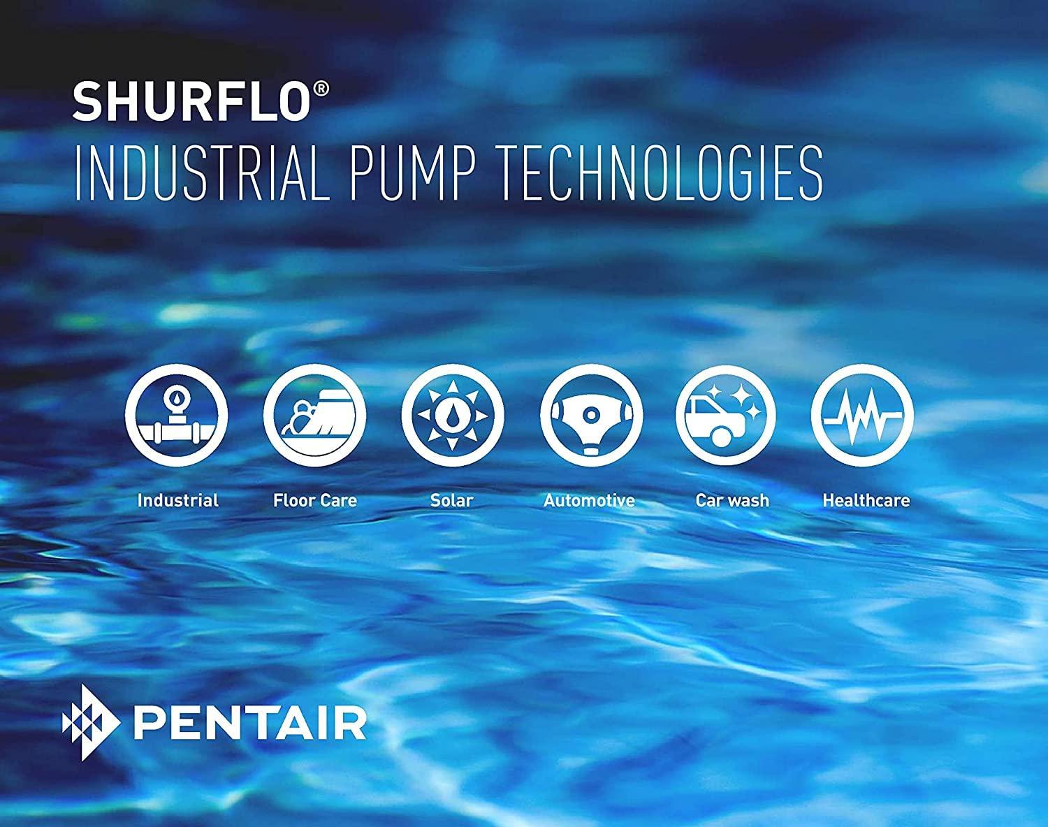 Shurflo Diaphragm Pump,PolyP,3Cmb,3gpm,45psi 2088-343-135