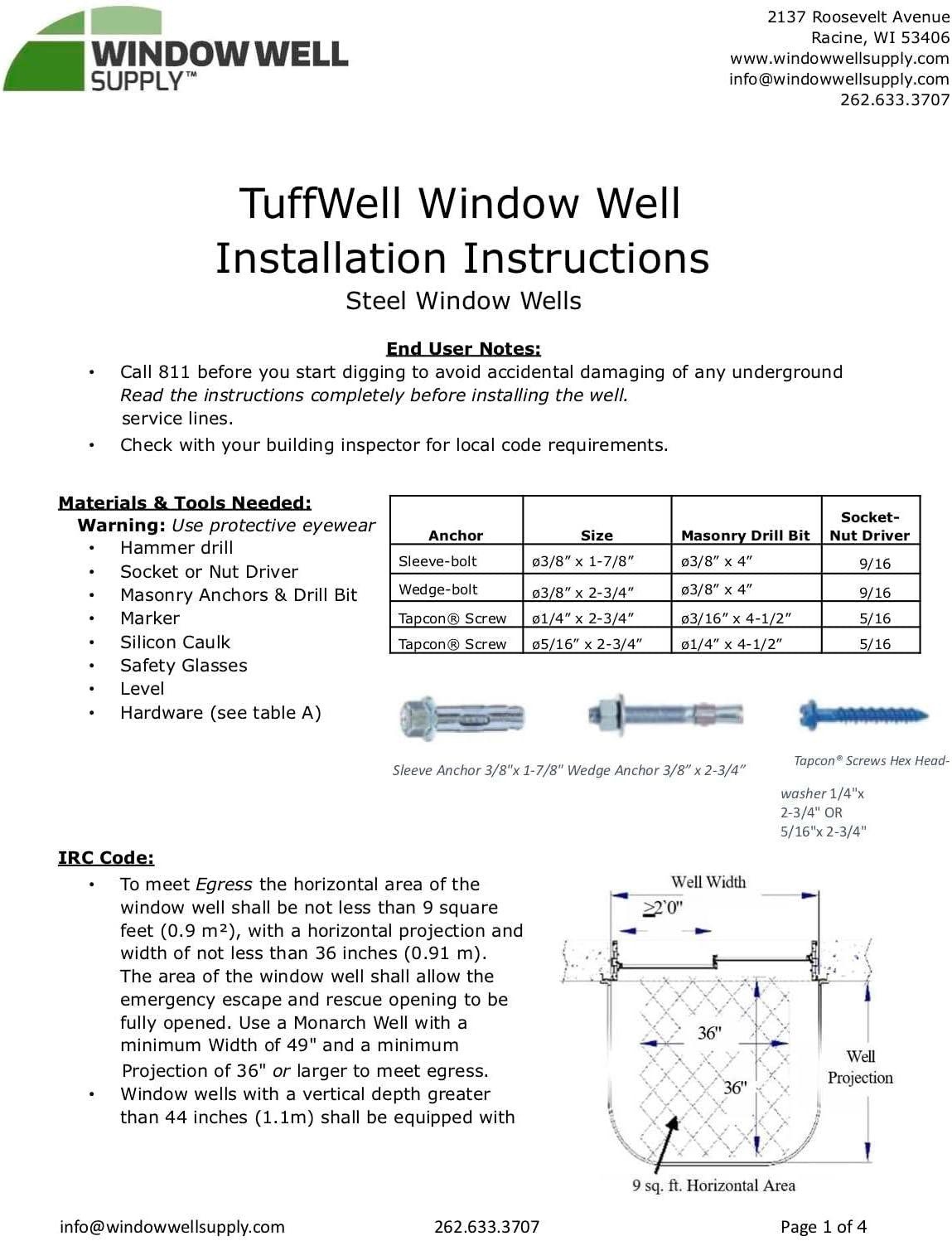 Gray Stoneview Heavy-Duty Corrugated Steel Window Well, 60" x 36"