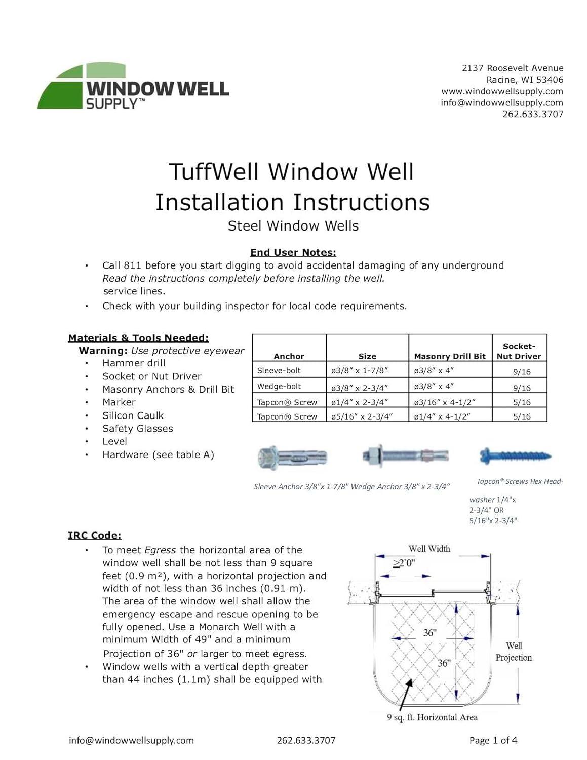 Gray Stoneview Heavy-Duty Corrugated Steel Window Well, 60" x 36"