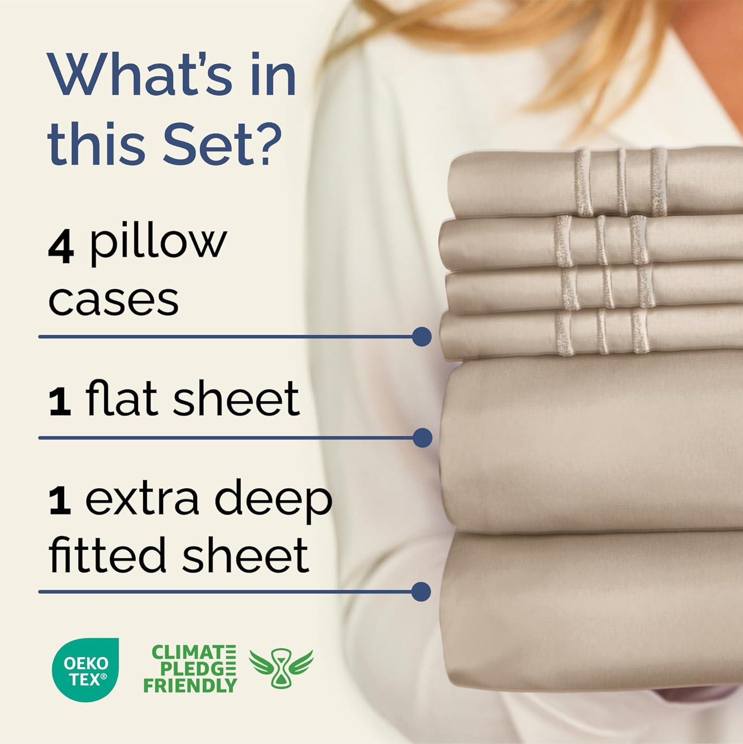 6 Piece Extra Deep Pocket Microfiber Sheet Set - CGK Linens