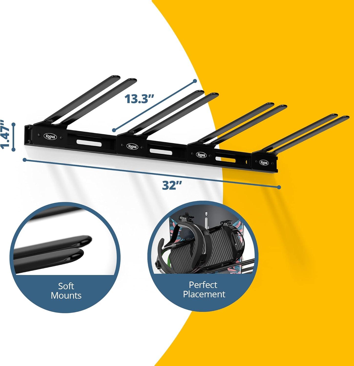 Crymble Steel Wall Mounted Adjustable Multi-Use Ski/Snowboard Rack