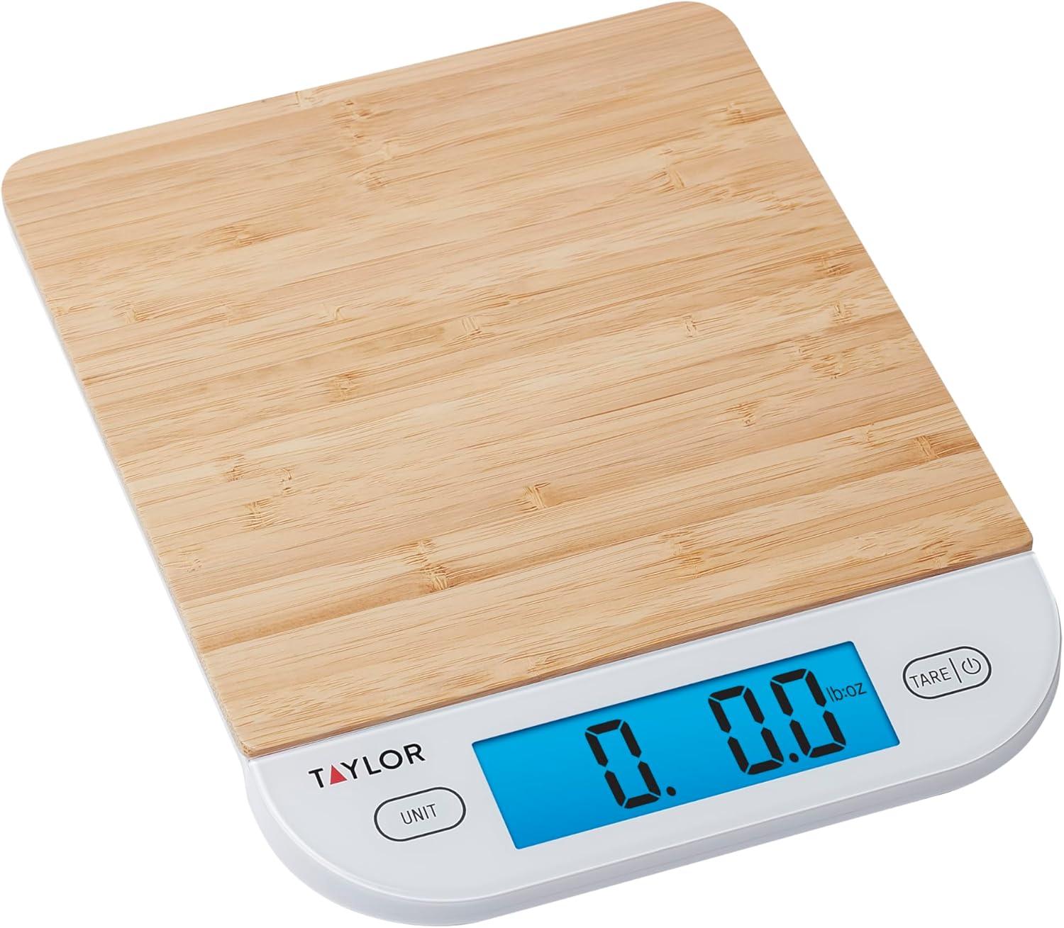 Taylor Taylor Digital Eco-Friendly Bamboo Kitchen Food Scale